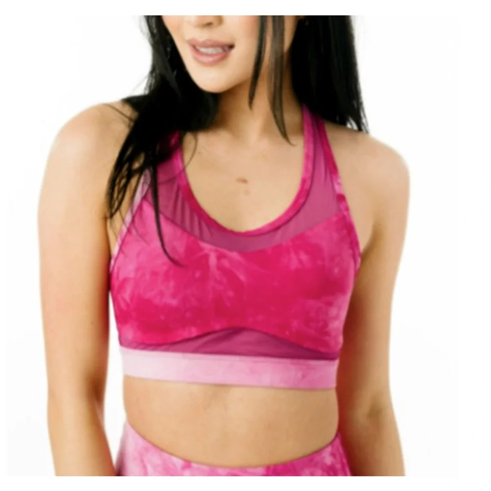 Zyia Hendrix Tie Dye Mesh Sports Bra Size XXL